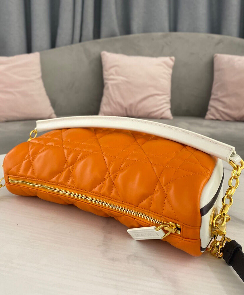 Christian Dior Vibe Medium Leather Bag Orange